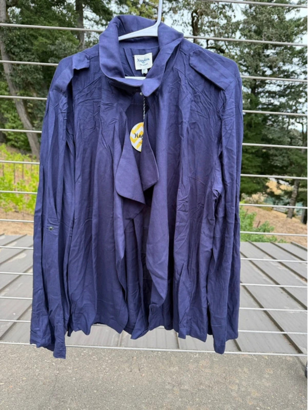 177. NWT Hayden navy blue layering kimono top 2XL